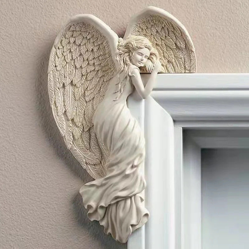 Door Frame Angel Wing Sculpture Retro Wall Decoration 1