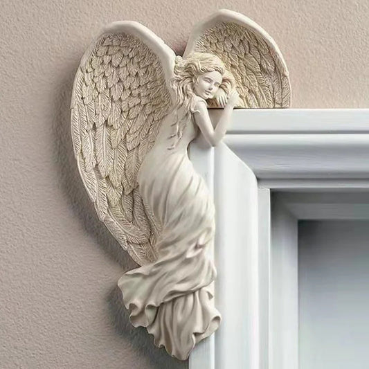Door Frame Angel Wing Sculpture Retro Wall Decoration 1