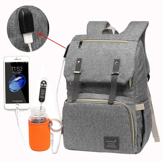 USB Charger Laptop Diaper Bag 1