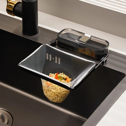 Hanging Mesh Foldable Sink Strainer Rack 1