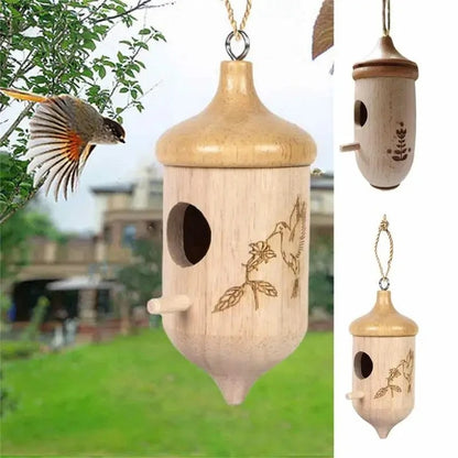 Wooden Hummingbird House 1