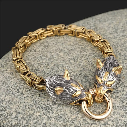 VIKINGS WOLF HEAD BRACELET 1