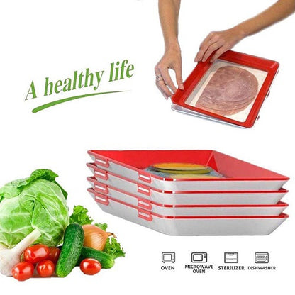 Creative Food Preservation Tray- 4Pcs 1