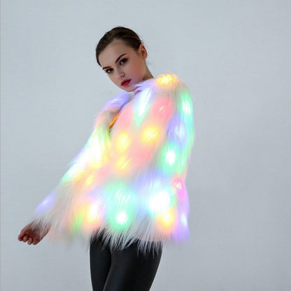 FAUX FUR COAT WITH LED 1