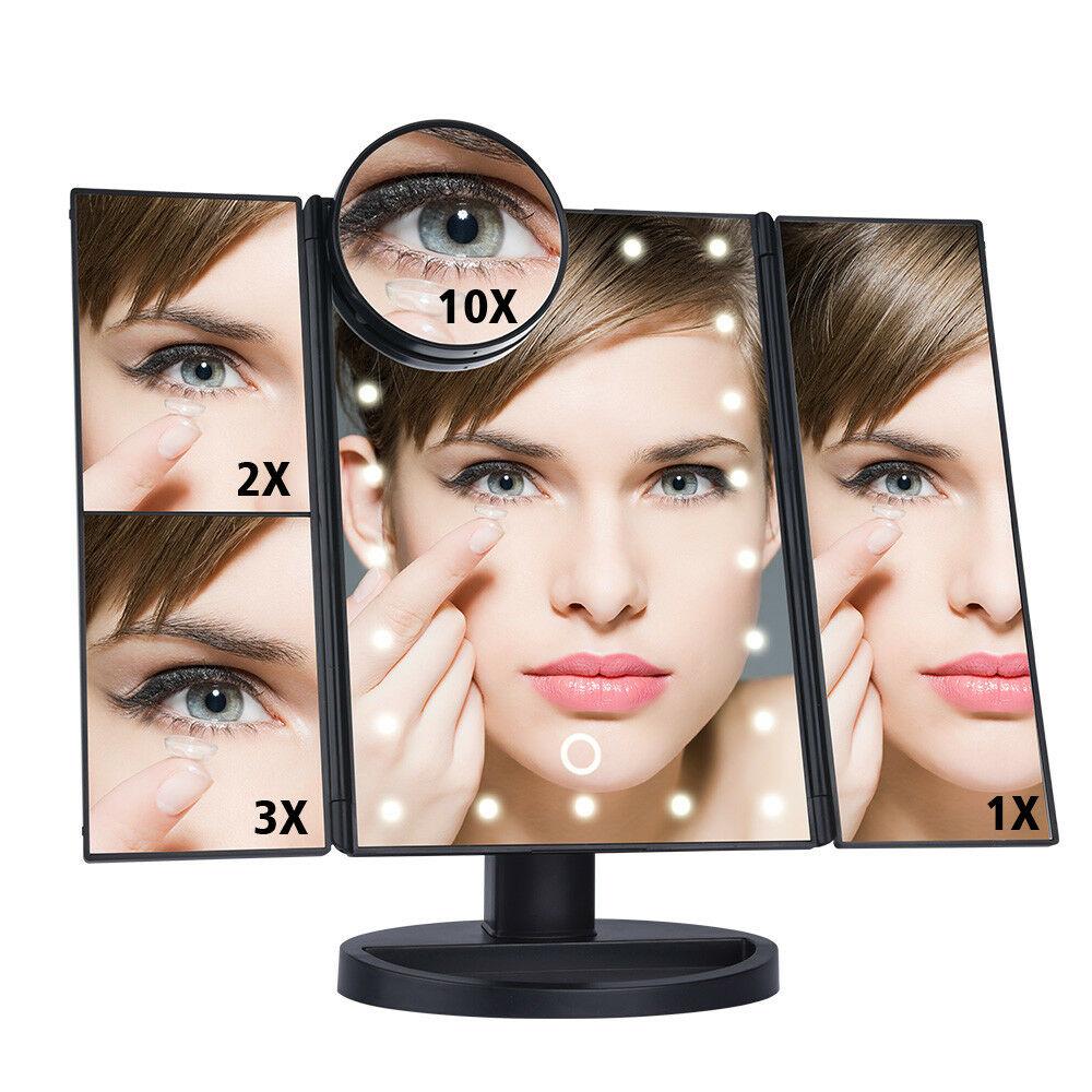 LED Touch Screen Makeup Mirror 1X 2X 3X 10X 1