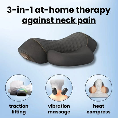 3-in-1 Neck Massager – Cervical Pillow with Heat, Vibration Massage & Neck Traction for Spine Support & Relaxation 1