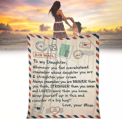 To My Daughter - Warm Gift Blanket 1