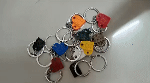 Brick Heart Keychain Set 1