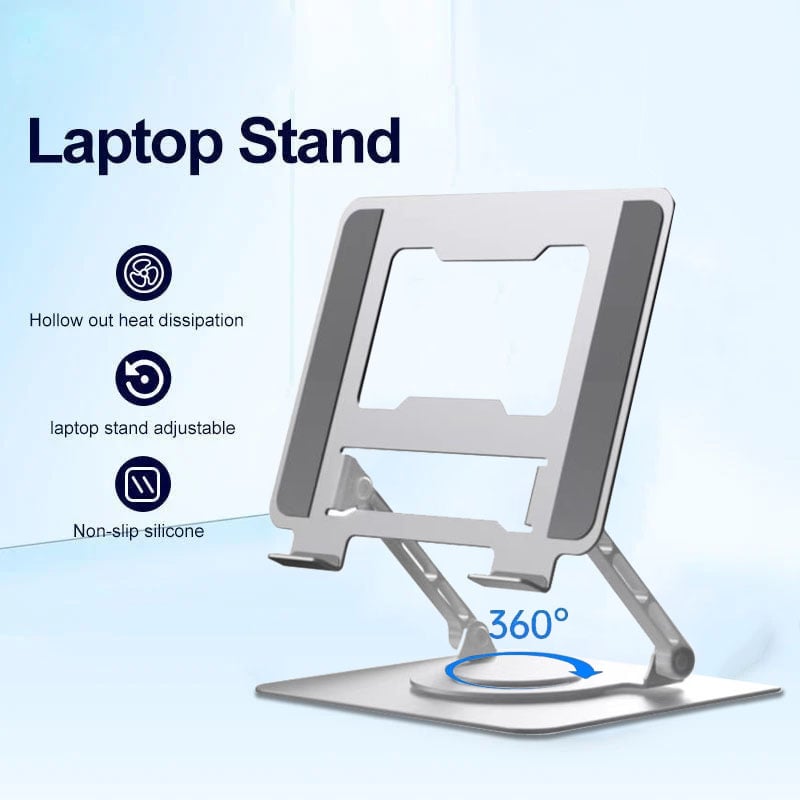 Adjustable 360° Rotating Aluminum Laptop Stand 1