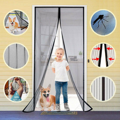 Magnetic Self Sealing Heavy Duty Screen Door 1