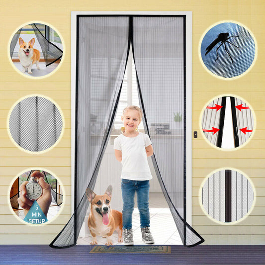 Magnetic Self Sealing Heavy Duty Screen Door 1