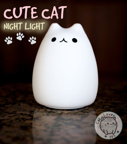 Cute Color Changing Cat Touch Lamp 1