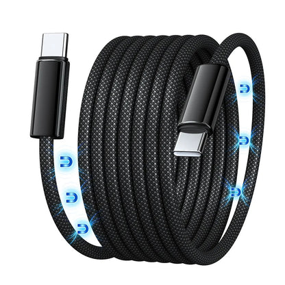 Braided Design Magnetic USB-C Fast Charging Cable 100W 1