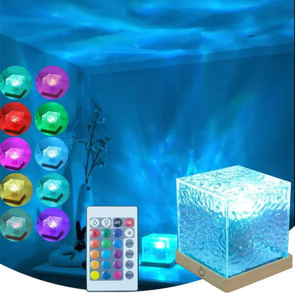 Night Light Flame Crystal Lamp 1