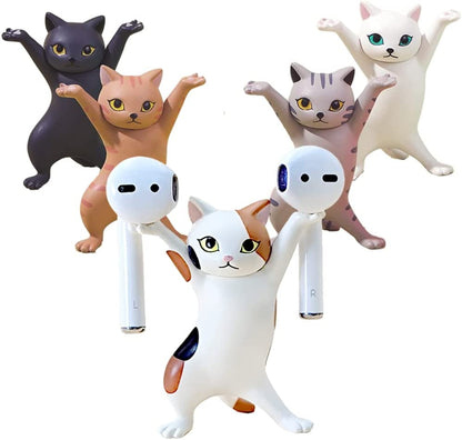 (5PCs) Magnetic Cute Dance Cat Multifunction Holders 1