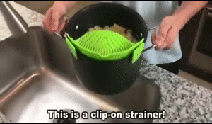 SILICONE CLIP ON POT STRAINER 1