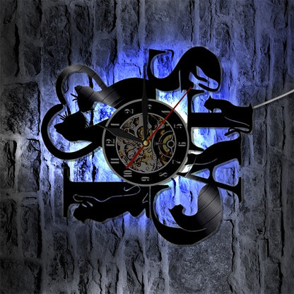 I Love Cats Vinyl LED Wall Clock 1