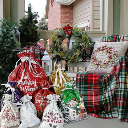 Drawstring Christmas Gift Bags-15PCS 1