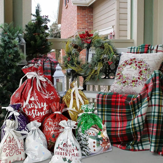 Drawstring Christmas Gift Bags-15PCS 1