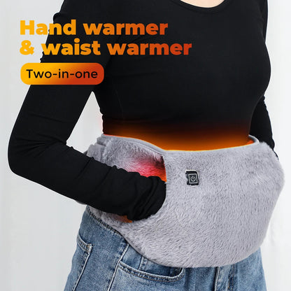 Electric Graphene Heating Belt – 3-Level Adjustable Warmth for Abdomen, Waist & Hands, USB Rechargeable 1