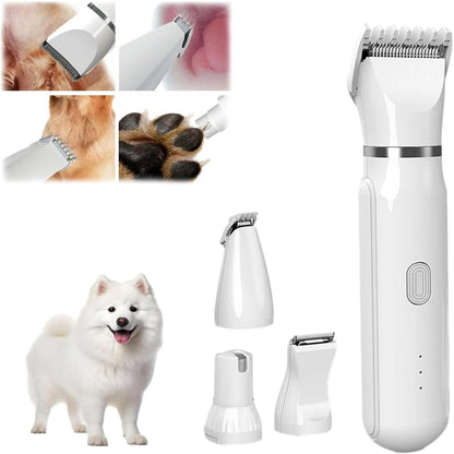 4-in-1 Electric  Pet Grooming Kit Clippers with 4 Interchangeable Blades 1