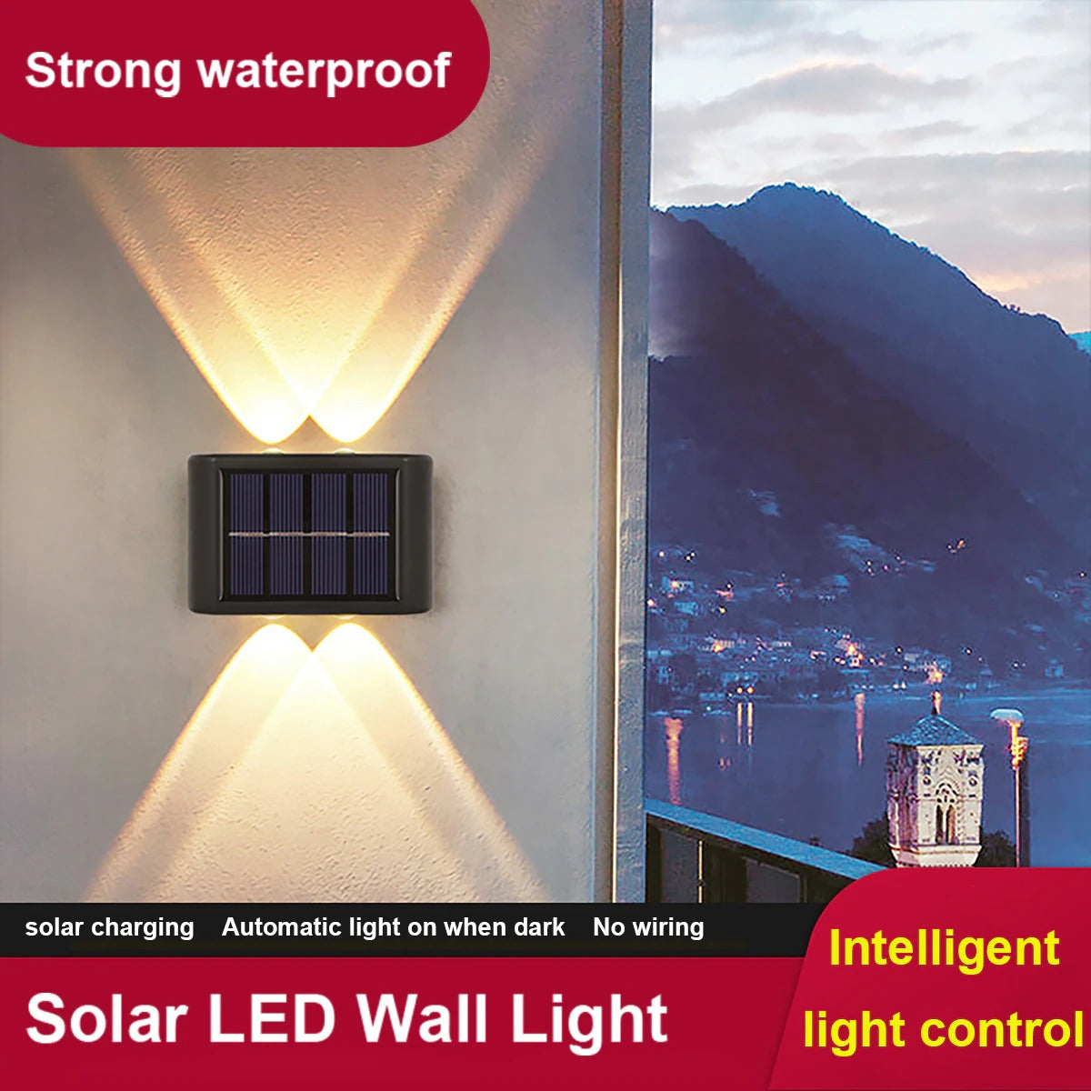 Waterproof Solar Powered Outdoor Patio Wall Decor Light 1