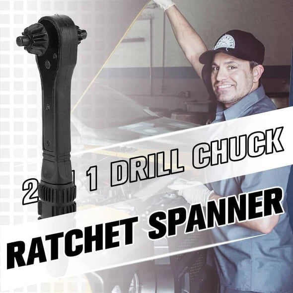2 in 1 Drill Chuck Ratchet Spanner 1