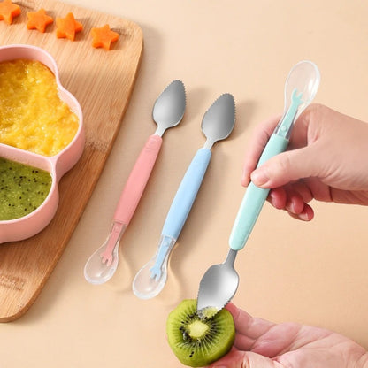 Double Head Baby Silicone Food Spoon 1