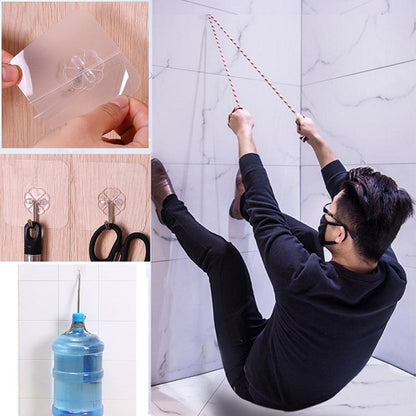 (8 Pack) Transparent Super Suction Wall Hooks 1