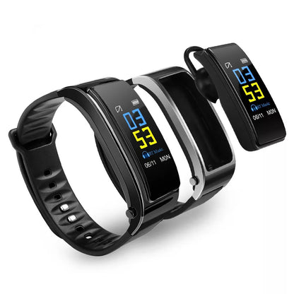 2-in-1 Smart Bracelet With Bluetooth Earphones 1