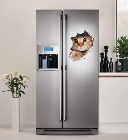 CAT FRIDGE/WALL/TOILET STICKER DECAL 1
