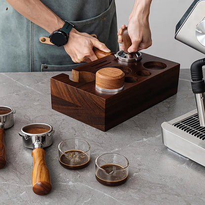 Walnut Coffee Tamper Barista Station 1