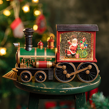 Christmas Gift Christmas Eve Music Box Train Music Box Crystal Ball Ornaments 1