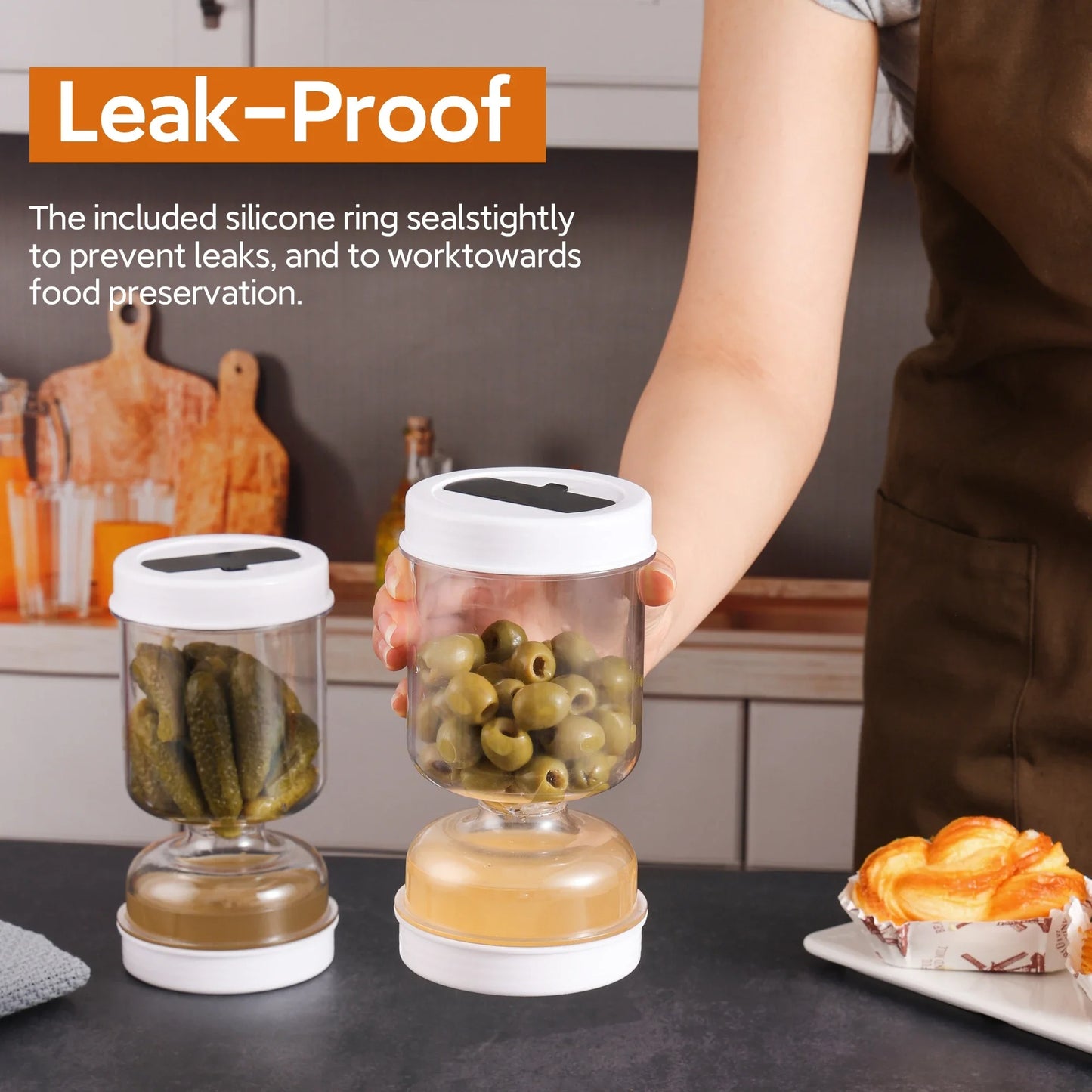 Pickle & Olive Separator Storage Jar 1