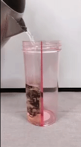 Water Bottle with Two Straw 1