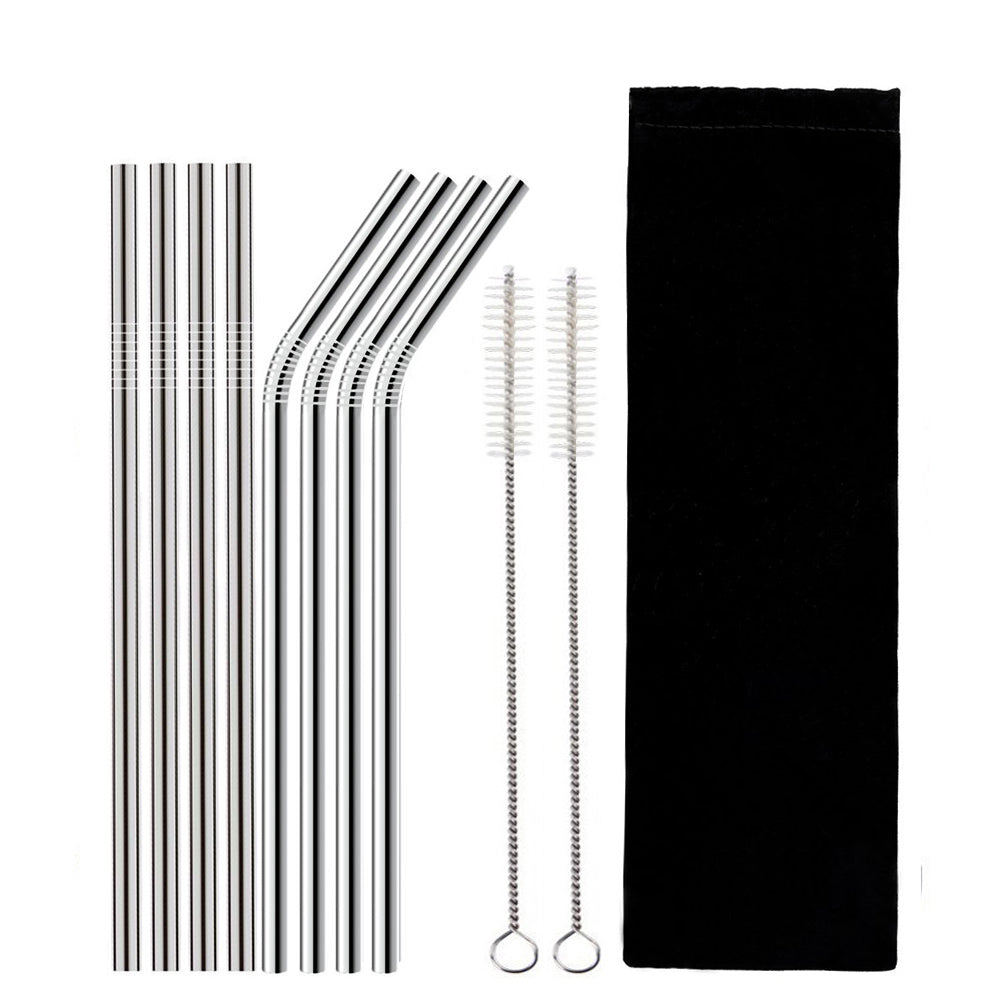 4Pcs Stainless Steel Reusable Drinking Straws 1