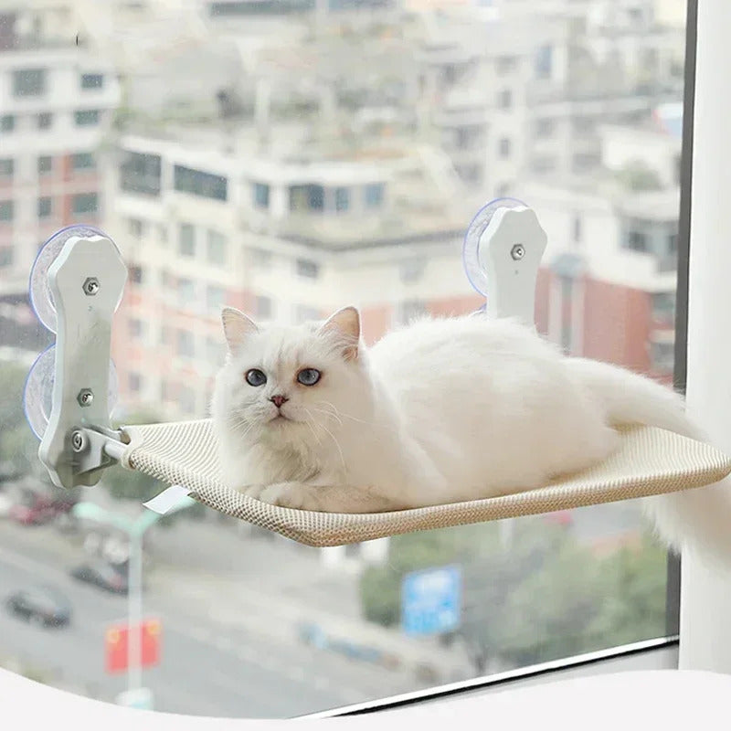 Suction Cup Cat Hammock – Foldable Window-Mounted Cat Bed & Suspended Nest for Balcony or Glass Surfaces 1
