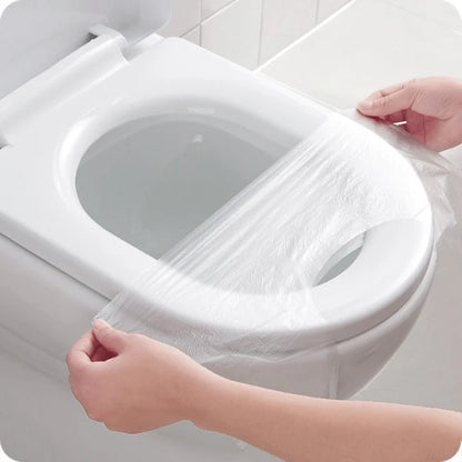 Biodegradable Disposable Plastic Toilet Seat Covers (50Pcs) 1