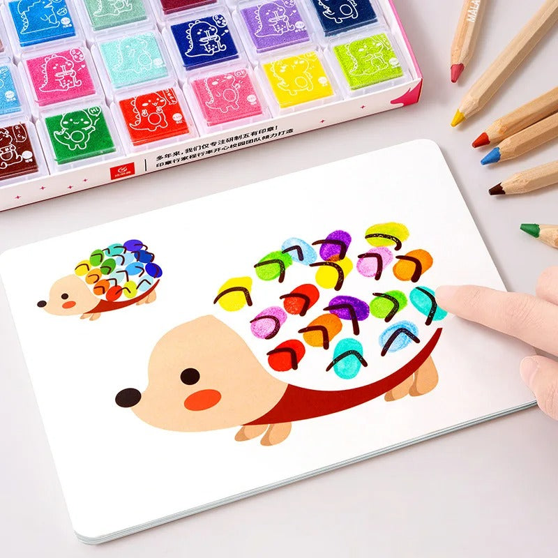 Finger Painting Kit-24  Color Seal/30 Pages 1