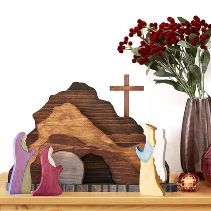 Easter Scene Wooden Decoration 1