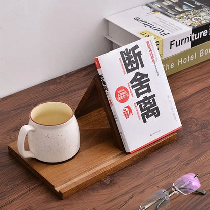 Wooden Bedside Organizer & Book Holder Tray 1