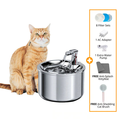 Stainless Steel Automatic Cats Healthy Water Fountain 1
