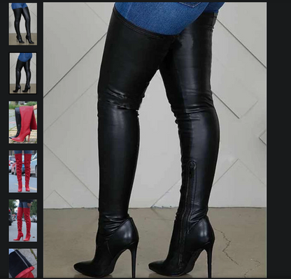 PU Leather Cusual Over-the-knee Women Boots 1
