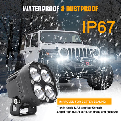 3inch Dual Beam Square Car Fog Light Pods 1