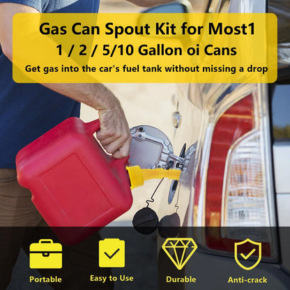 Replacement Gas Can Spout -Set with 8MM Drill 1