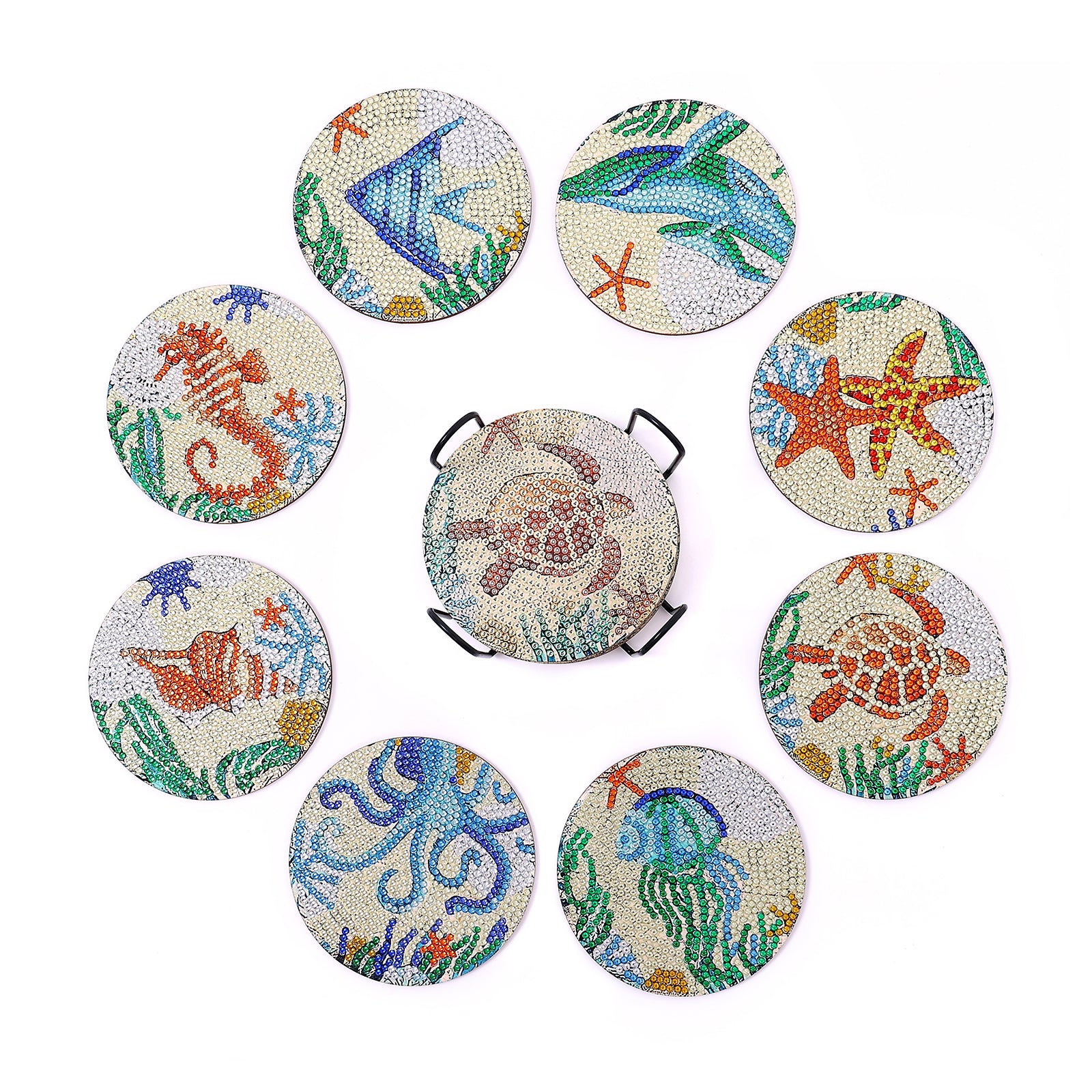 DIY MARINE DIAMOND PAINTING COASTERS 1
