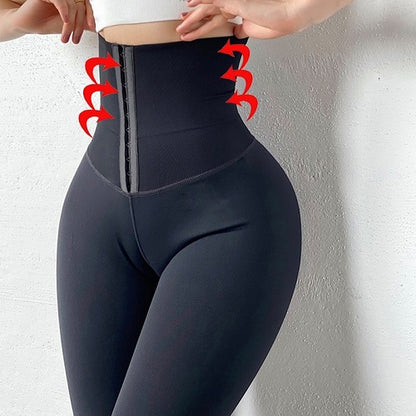 Tummy Control Waist Cincher Corset Leggings 1