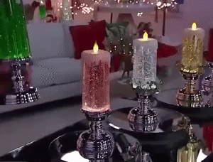 LED Christmas Candles With Pedestal 1