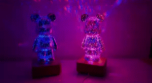 3D Firework Bear Colorful Bear Decor 1