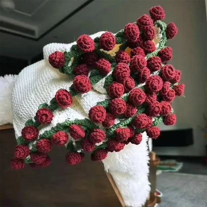 Crochet Rose Bouquet Blanket 80CM 1